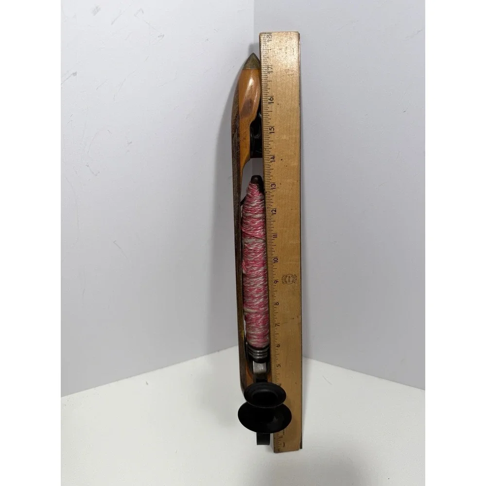 Vintage Steel Heddle Loom Shuttle‎ Sconce - Pink Bobbin Candle Holder